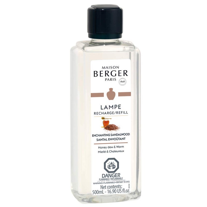 Maison Berger Enchanting Sandalwood - Lampe Berger Fragrance Refill for Home Fragrance Oil Diffuser - 16.9 Fluid Ounces - 500 milliliters - Image 1